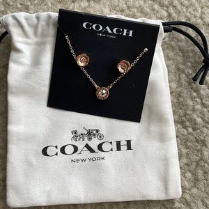 Coach necklace and earring set